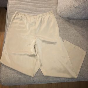Eileen Fisher Silk Georgette Straight Pants - Size Petite Small